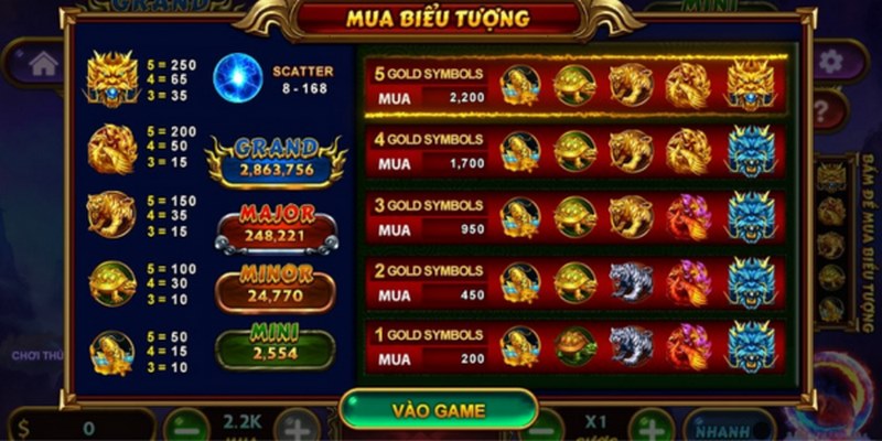 Biểu tượng phổ biến khi tham gia game